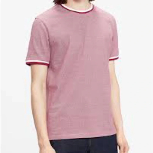 Ted Baker Fresair Mesh Tee 100% Cotton in Dark Red - Size Large (Ted Size 4) - Picture 1 of 10